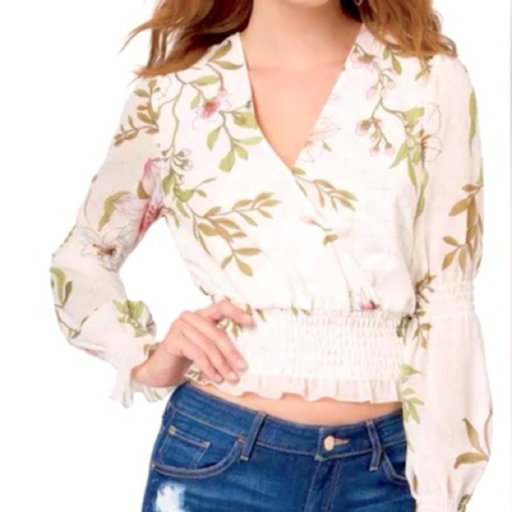Guess Floral Daphne Baby Doll Top Size M